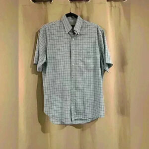 Men’s Blue Plaid Van Heusen Button Down